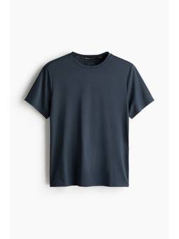 H&M - Men Blue Mesh Sports T-Shirt with Dry Move