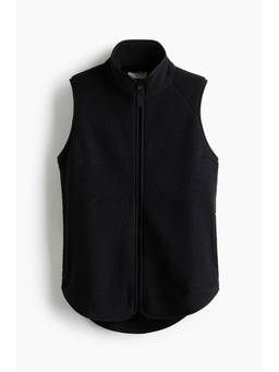H&M - Women Black Regular Fit Teddy Sports Gilet