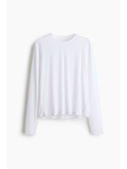 H&M - Women White Sports T-Shirt with Dry Move