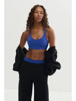 H&M - Women Blue Medium Support Sports Bra With Sculpt move