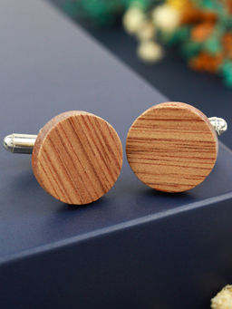 PELUCHE - Natural Wooden Cufflinks for Men