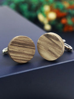 PELUCHE - Natural Wooden Cufflinks for Men