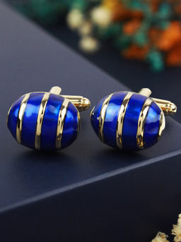 PELUCHE - Blue Bling Cufflinks for Men