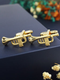PELUCHE - Golden Trumpet Cufflinks for Men