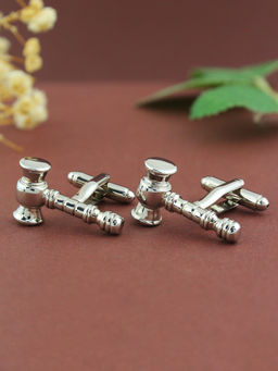 PELUCHE - The Silver Gavel Cufflinks for Men