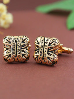 PELUCHE - Contemporary Rose Gold Metal Play Cufflinks for Men