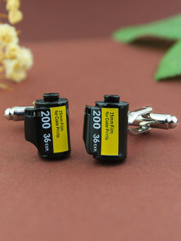 PELUCHE - Black & Yellow Cufflinks for Men