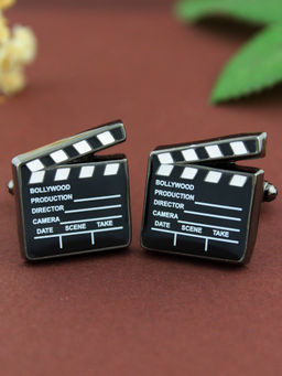 PELUCHE - Grey Black & White Cufflinks for Men