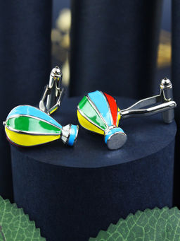 PELUCHE - Enamel Hot Air Balloon Novelty Cufflinks for Men