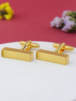 PELUCHE - Gold Bar Cufflinks for Men