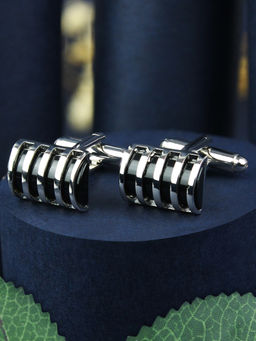 PELUCHE - Black Onyx Stone Cufflinks for Men