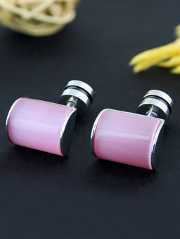 PELUCHE - Metrosexual Pink Onyx Stone Cufflinks for Men
