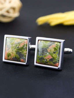 PELUCHE - Natural Mother of Pearl Stone Cufflinks for Men