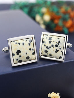 PELUCHE - Natural Mother of Pearl Stone Cufflinks for Men