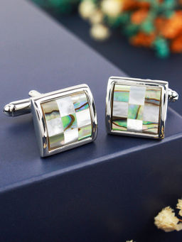PELUCHE - Natural Multiple Stone Fusion Cufflinks for Men