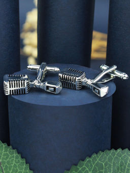 PELUCHE - Novelty Old School Microphone Cufflinks for Men