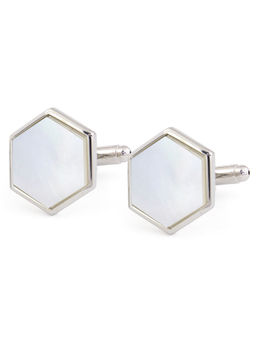 PELUCHE - Natural Mother of Pearl Stone Cufflinks for Men