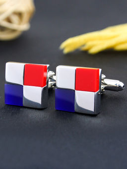 PELUCHE - Multicolor Onyx Stone Studded Cufflinks for Men