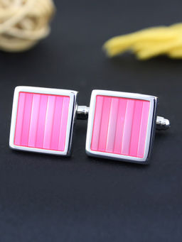 PELUCHE - Casanova Pink Enamel Play Cufflinks for Men