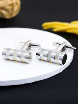 PELUCHE - Natural Mother of Pearl Stone Cufflinks for Men