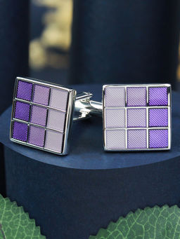 PELUCHE - Checks & Enamel Cufflinks for Men