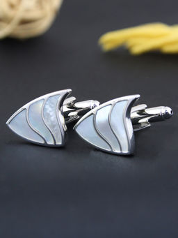 PELUCHE - Fishlicious Studded with Natural Mother of Pearl Cufflinks for Men