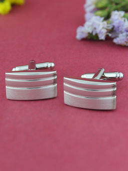 PELUCHE - Minimal Metal Design Cufflinks for Men