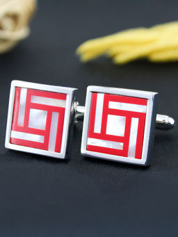 PELUCHE - Natural Mother of Pearl Stone Cufflinks for Men