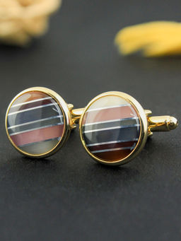 PELUCHE - Opulence At Its Best Studded with Multiple Stone Cufflinks for Men