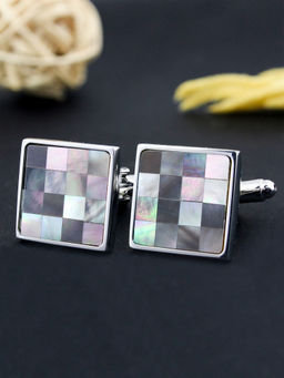 PELUCHE - Multiple Natural Abalone Shell Stone Cufflinks for Men