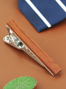 PELUCHE - Teak Wood - Walnut Tie Pin for Men