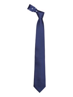 The Tie Hub - Pin dot Royal Blue with White Polka Silk Necktie