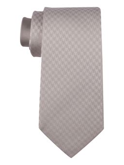 The Tie Hub - Houndstooth Gray Silk Necktie