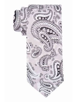 The Tie Hub - Ceremony White Paisley Silk Necktie