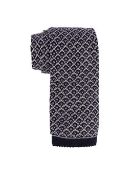 The Tie Hub - Premium Italian Woollen Navy Blue Necktie