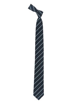 The Tie Hub - Tropical Blue Striped Microfiber Necktie