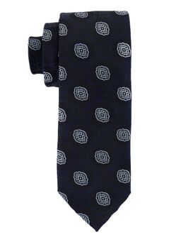 The Tie Hub - Delisa Blue Geo Microfiber Necktie