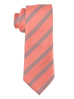 The Tie Hub - District Peach Stripe Microfiber Necktie