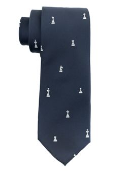The Tie Hub - Chess Blue and White Necktie