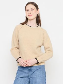 Madame - Crew Neck Beige Sweater