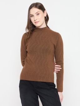 Madame - Brown High Neck Sweater