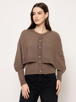 Madame - Brown Solid Sweater