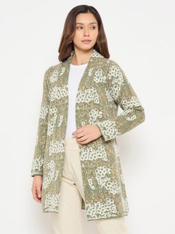 Madame - Printed Green Shrug