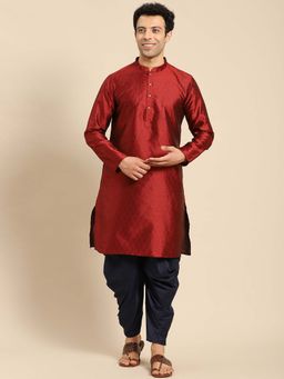 Amodh by Kisah - Men Maroon Kurta