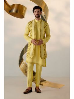 Jatin Malik - Summer Love Shrug with Kurta & Trouser (Set of 3)