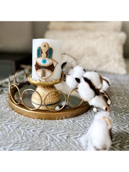 Casa Luna Decor - Hamsa Beaded Candle Holder