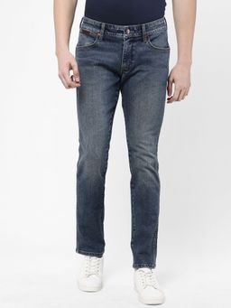 Wrangler - Men Solid Indigo Slim Jeans