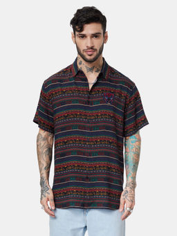 The Souled Store - Official Black Panther Tribal Pattern Summer Shirts For Men