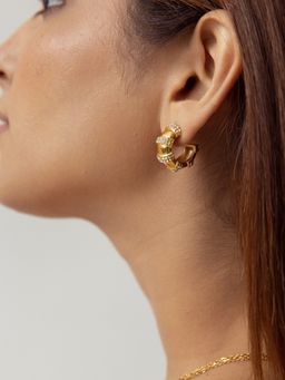 Perfectly Average - C-shape Hoops Earring | 18K Gold Plated Jewellery For Women