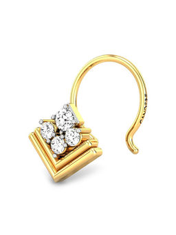 Candere by Kalyan Jewellers - 18k (750) Yellow Gold and Diamond Nose Pin for Women